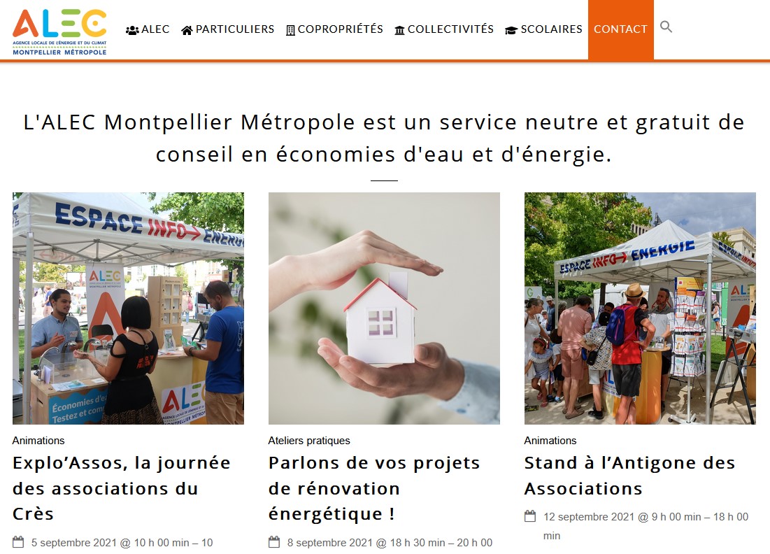 Refonte site internet ALEC Montpellier Métropole